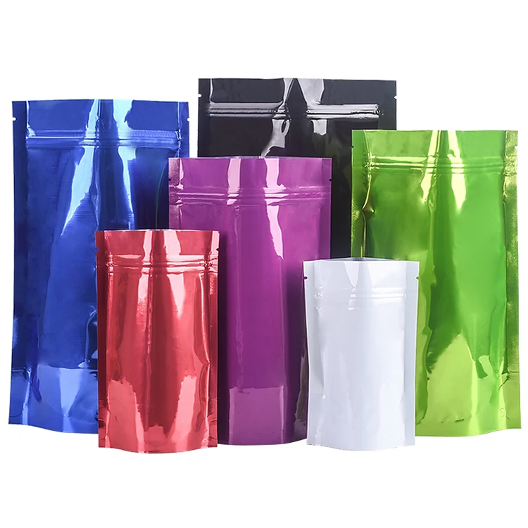 Custom Print Stand Up Doypack Pouch Aluminumh Foil Lined Food Tea Packaging Bag With Window