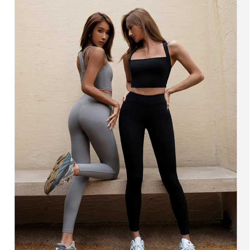 Pashasunshine  comfortable fabric sports bra Women Yoga set sports bra Shockproof back fitness vest