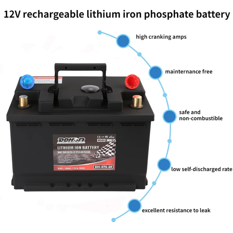 12V Battery Lithium Iron LiFePO4 Built in BMS Board Lithium Iron Phosphate yacht  Battery