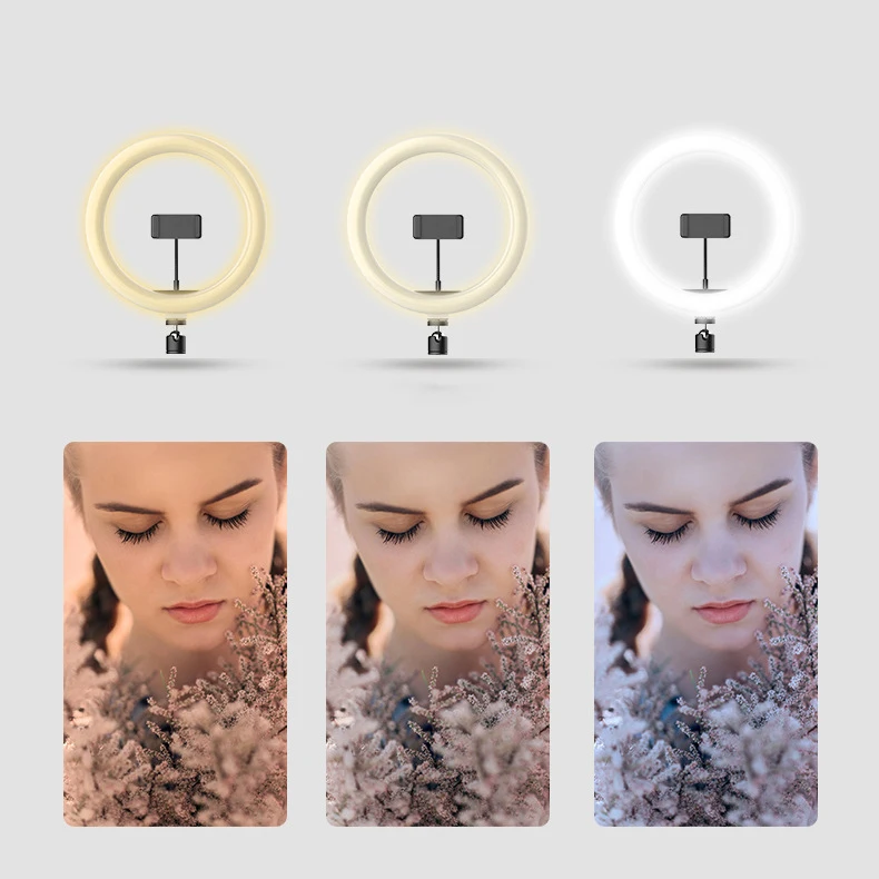 10 Inch Led Selfie Photographic Lighting Dimmable Selfie Ring Fill Light With Tripod Stand Ring Light