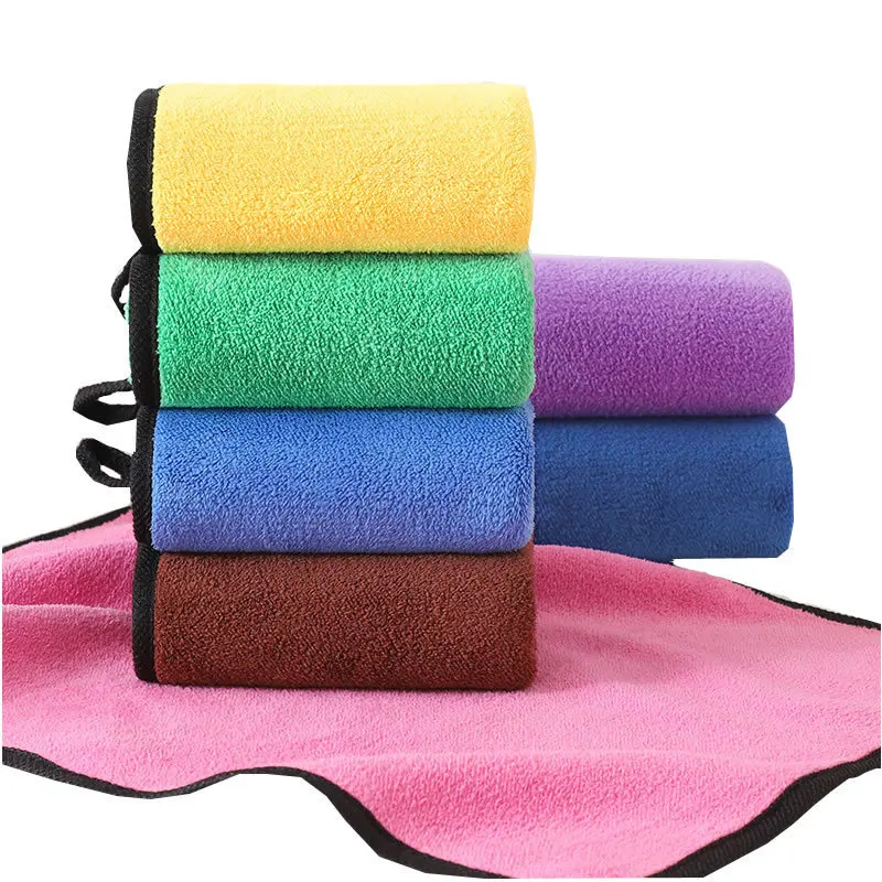Car Drying Wash Detailing Buffing Polishing Towel with Plush Edge car clean Cloth with custom logo 30*30cm