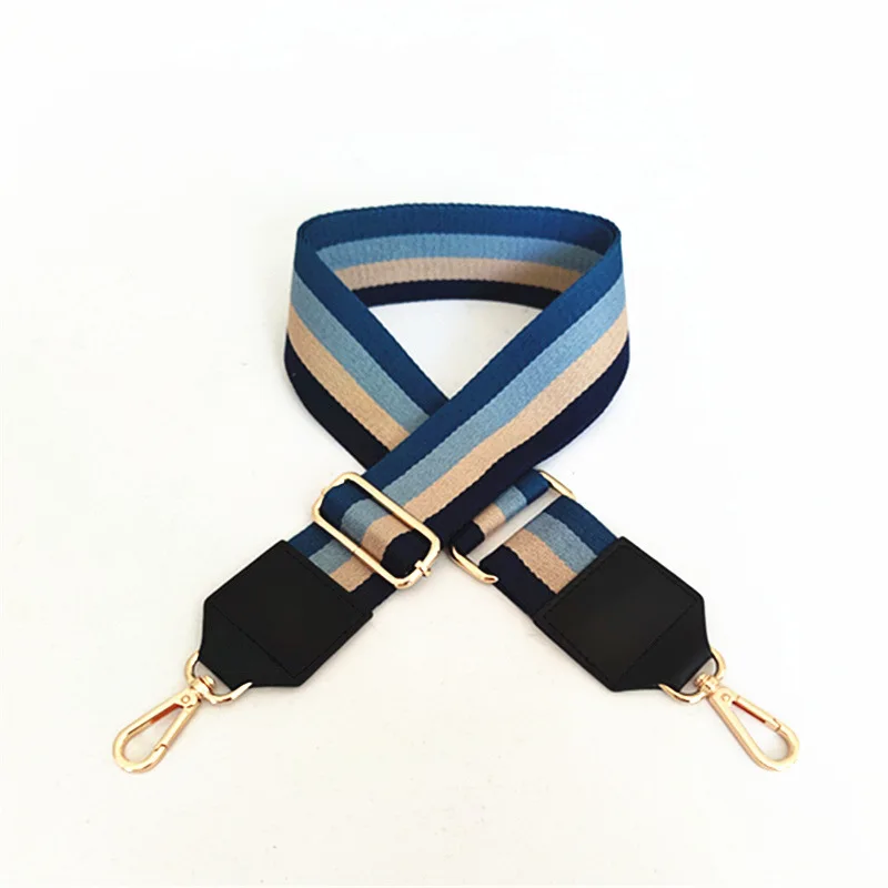Hot Selling Canvas Wide Adjustable Rainbow Colorful Handbag Strap Webbing Shoulder Bag Straps