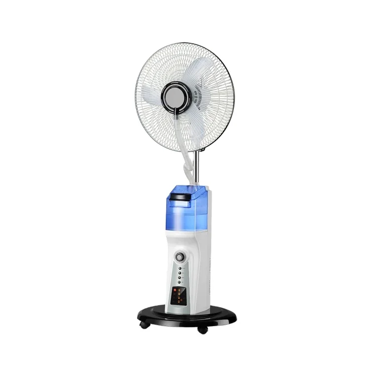 CHANGRONG Solar Rechargeable 16 Inch Standing Sprayer Fan  With Remote Outdoor Mist Cooling Fan Water Tank Summer Season