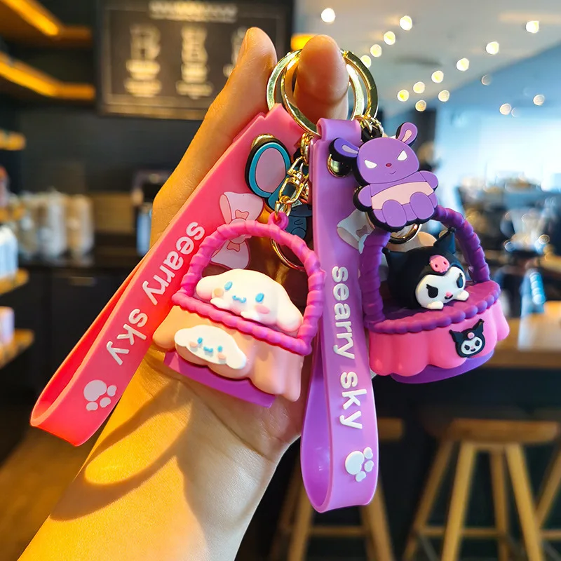 Creative New Cartoon Sanrio Doll Keychain Kulomi Small Gift Pendant Merlot Ornaments Accessories Wholesale