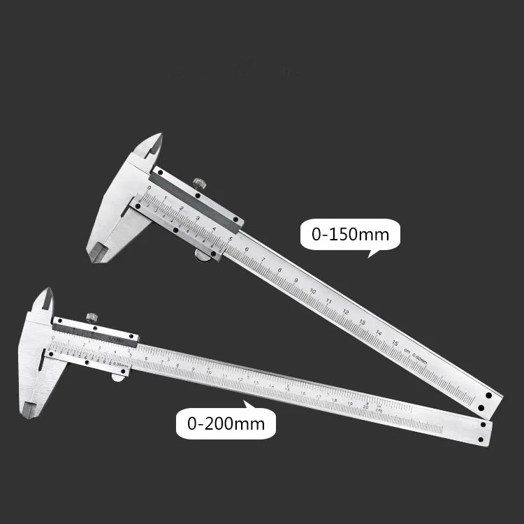 Vernier caliper carbon steel precise measurement vernier caliper four-use metal carbon steel measuring tool 0-150mm