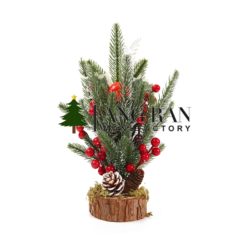 Custom 2020 New Design Mini decoration natural outdoor artificial wood 20cm-25cm small Christmas tree