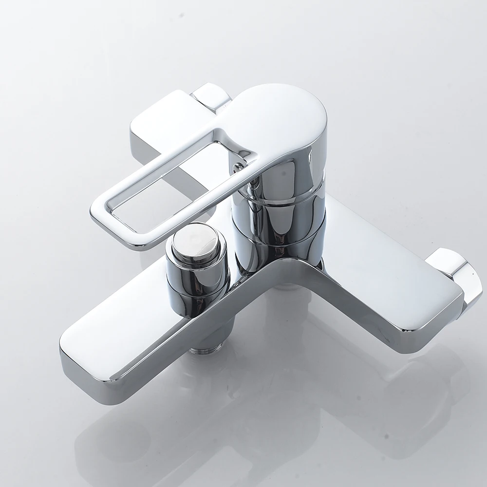 Momali modern square hollow handle hot and cold water mixer valve brass bathtub shower faucet bath