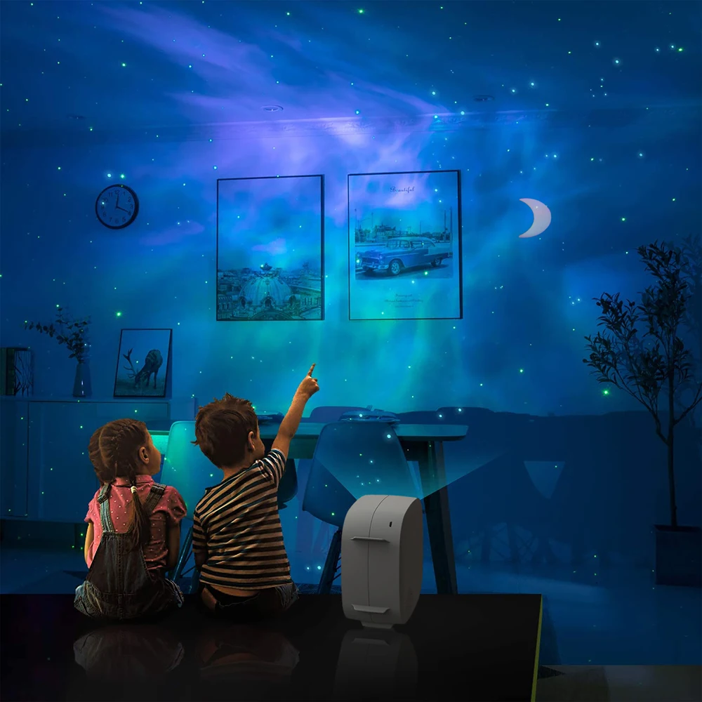 3 in 1 LED starry sky projector night light projector ocean wave music laser starry sky projector
