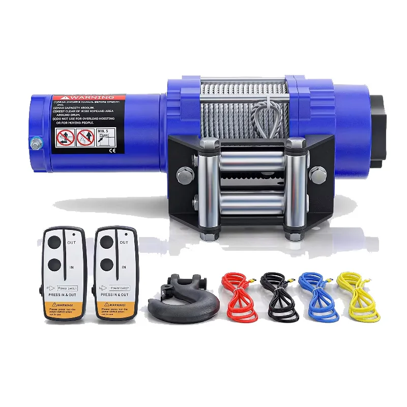 Электрическая лодочная лебедка 3000 фунтов 12 Вольт utv с синтетическим