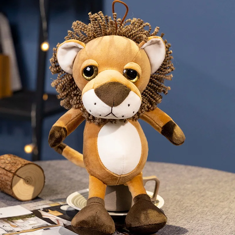 Custom Fox Cute Forest Animal Doll Zoo Lifelike Soft Plush Toy Lion Tiger leopard and with Rabbit High Quality