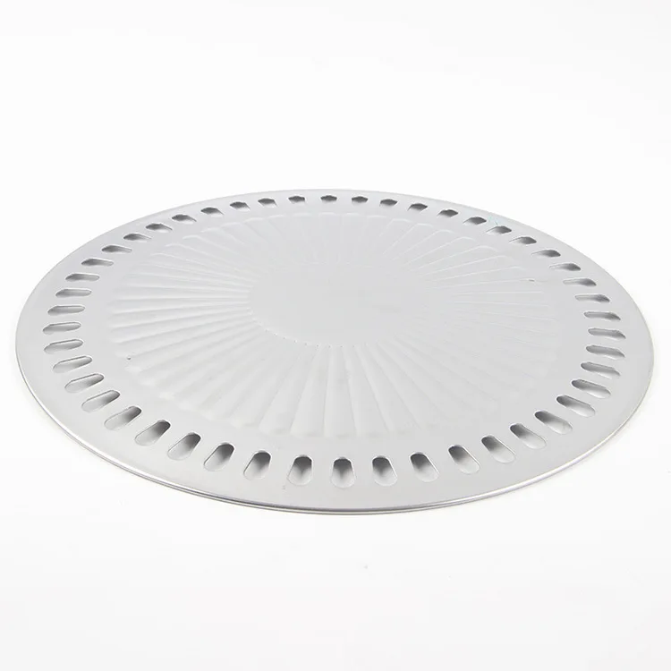 Korean Wholesale Stainless Steel BBQ Accessories Frying An Cast Iron Outdoor Charcoal Bbq Grill Spare Parts Steak Pan