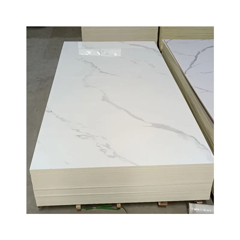China Manufacturer Interior Glossy Marble Sheet Wall Panel UV Coating Wall Panel Sheet 3mm PVC Marble Sheet