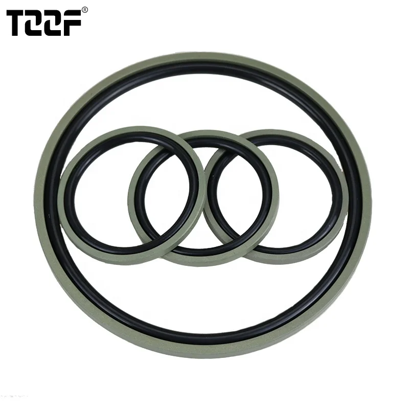 Brown SPGO - PTFE Hydraulic Piston Seal with NBR/FKM O-Ring height 4.2mm