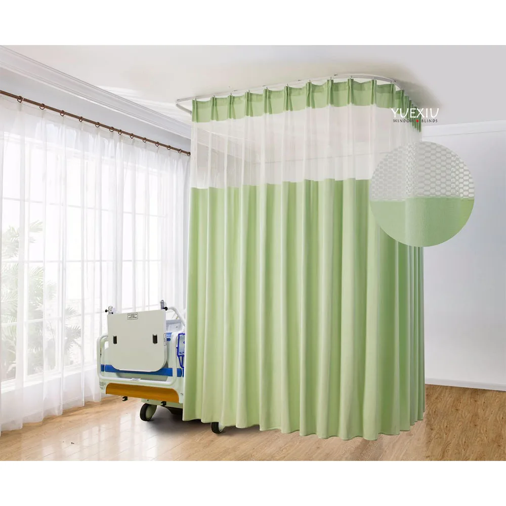 High Quality Antimicrobial Flame Retardant Medical Hospital Curtain Partitions Privacy Curtains