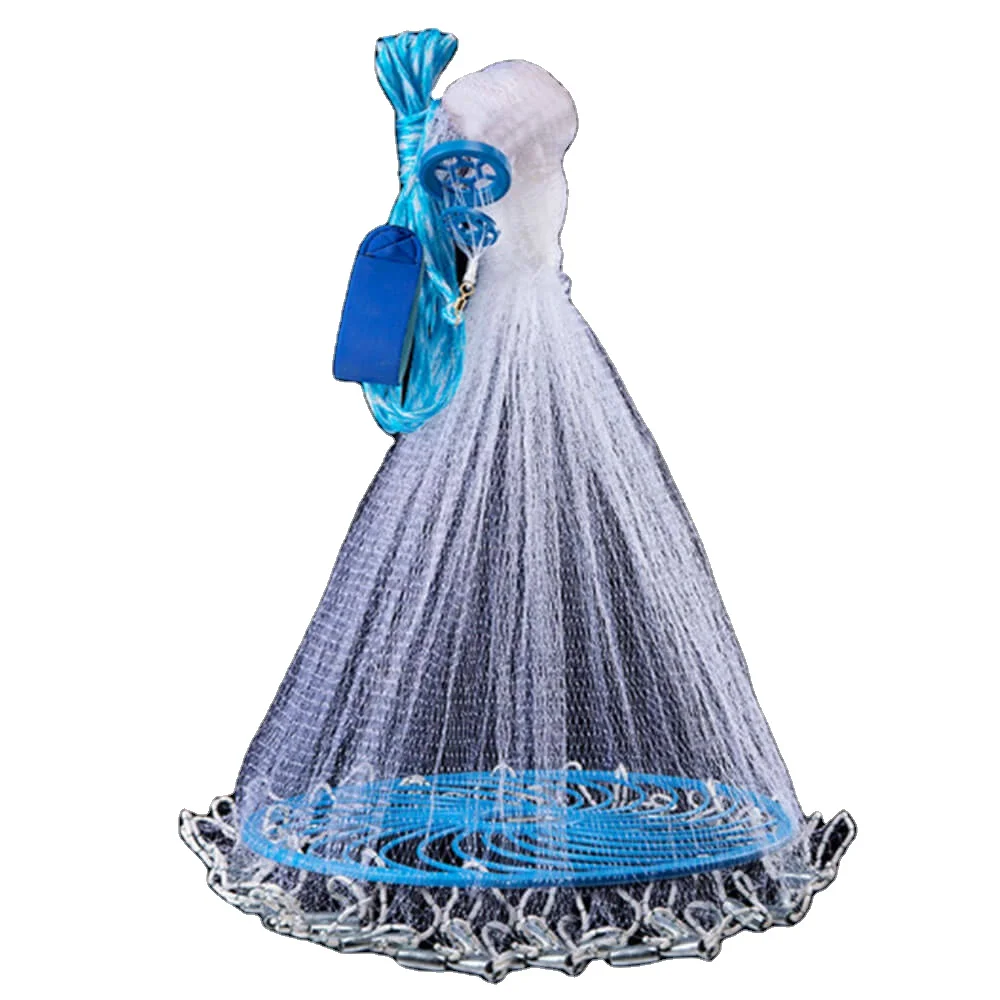 wholesale High quality buy nylon monofilament lines Fly Hand Cast Net Throw Catch drawstring casting fishing net sale