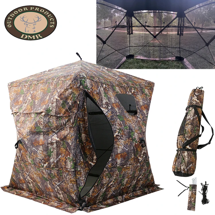 180 270 degree see through customize hunting equipment Foldable Waterproof  outdoor sports Camouflage durable pop up Blind Tent