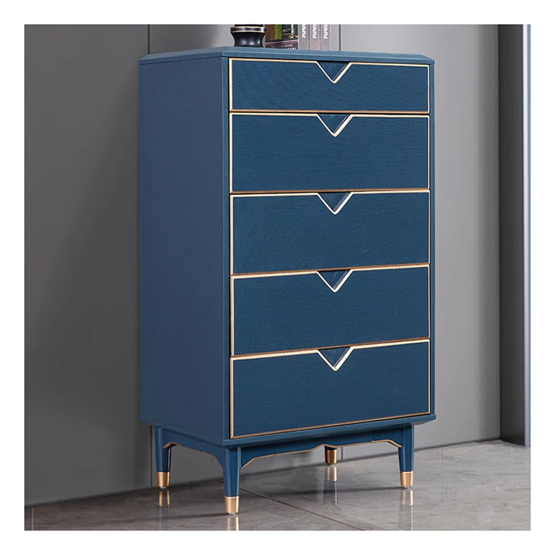 
2021 Wooden Home Living Room Furniture Set Side Cabinet 5 Chest Kitchen Side 4 Drawers Cabinet for Home Office 