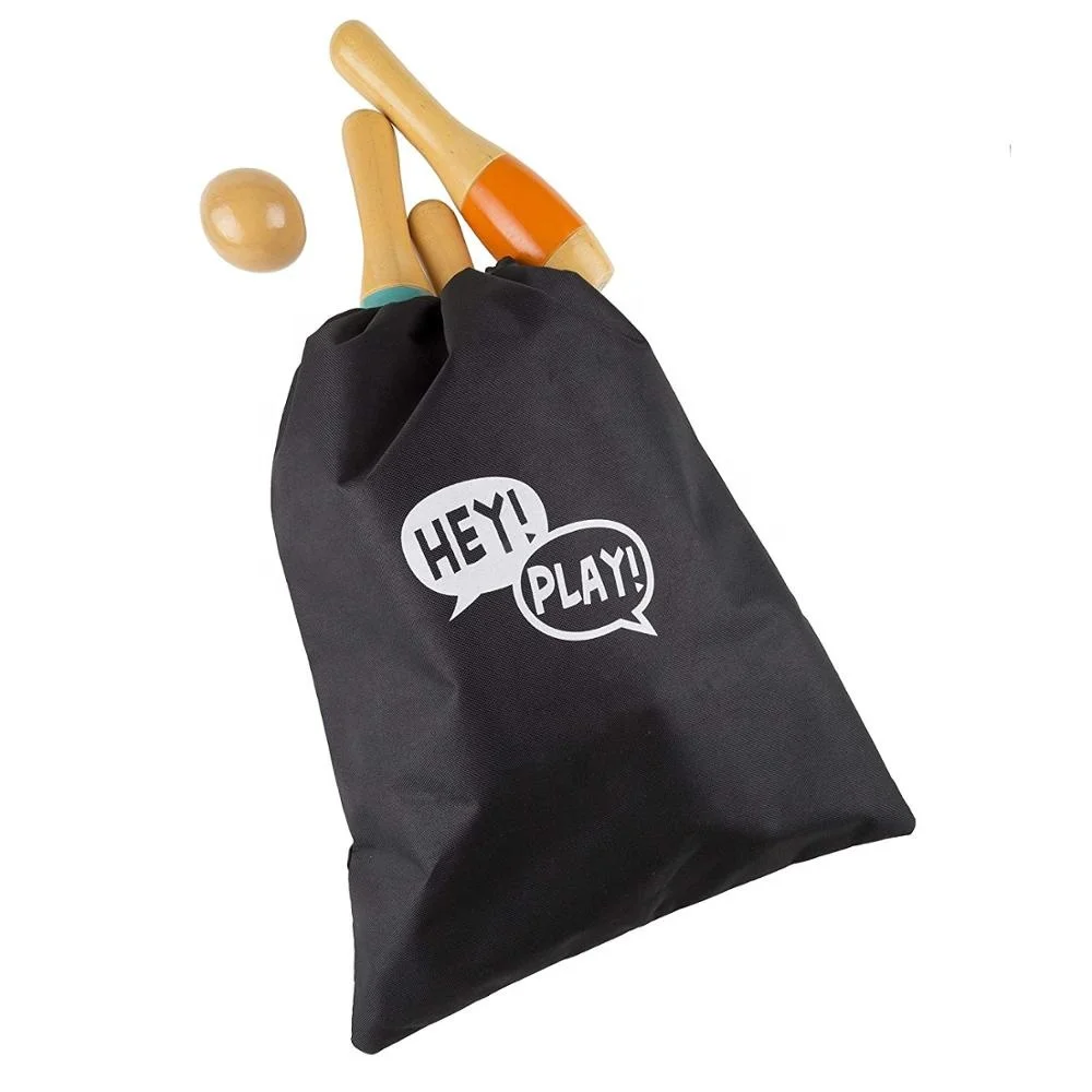 Colorful toys for kids children and sports and entertainment wood bowling game set