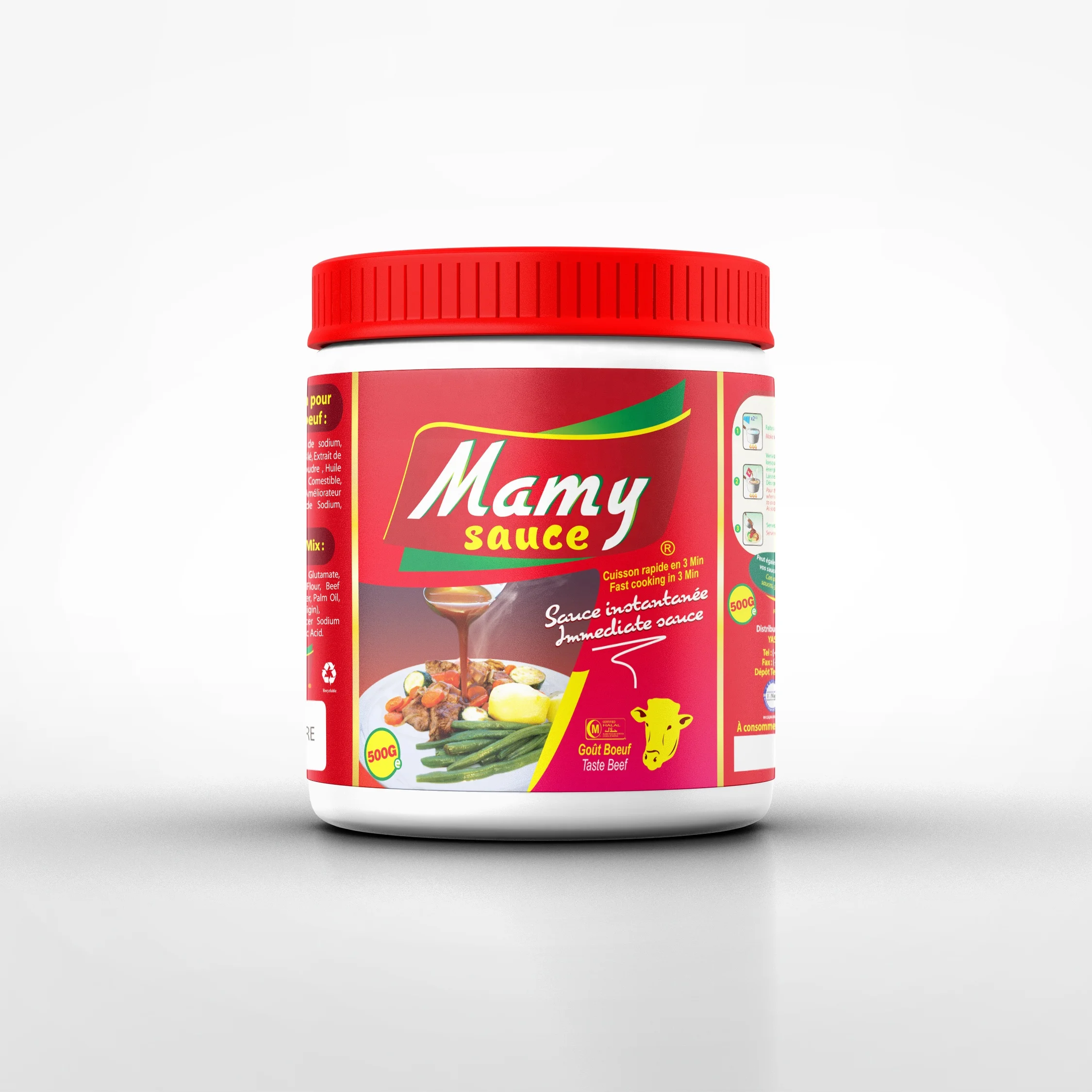 
Mamy Sauce Brand Halal Dry Beef Gravy Mix Sauce Powder 500g x24tubs  (1042501475)