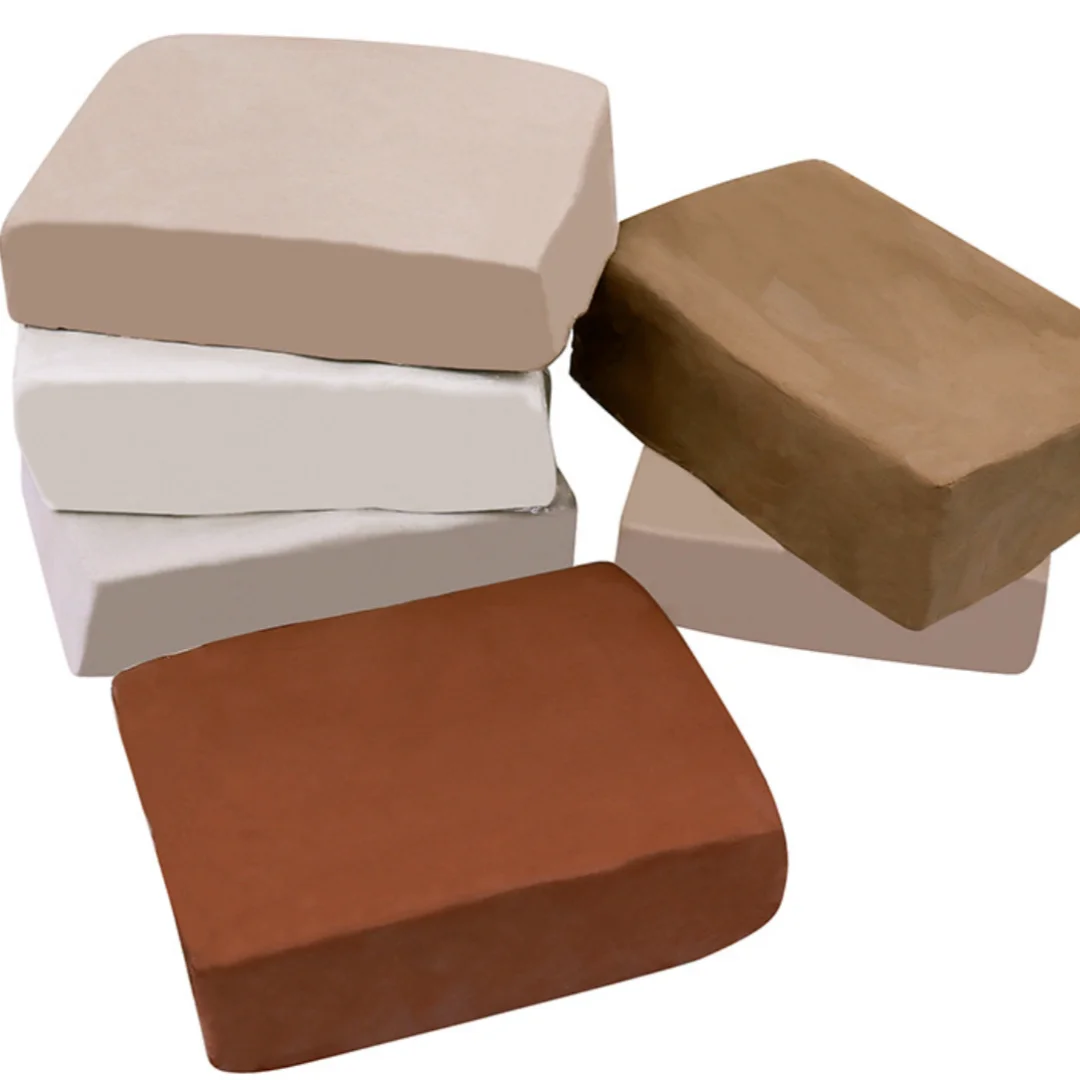 All-Natural Air Dry Clay 500g White Reddish-Brown black Moulding Playdough & Slime