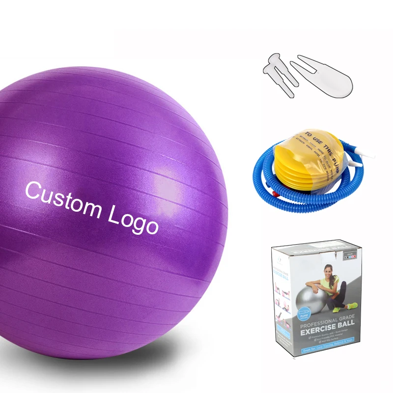 Private Label Oem Logo Sports Custom 55cm 65cm 95cm Exercise Gym Pvc Yoga Ball With Pump