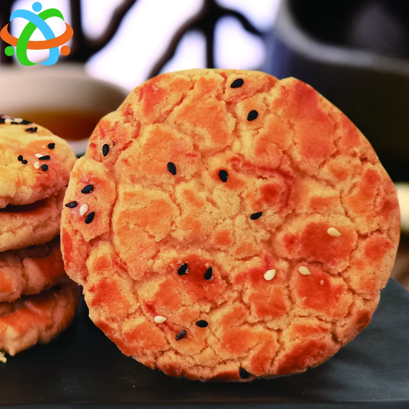 Wholesales 500g Walnut Biscuits Egg Yolk Baked Biscuits Good Taste Snack