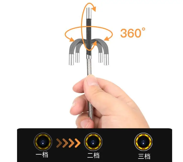 6mm industrial articulating endoscope snake camera with 4.5 inch monitor, 1m probe lens, 32GB SD card