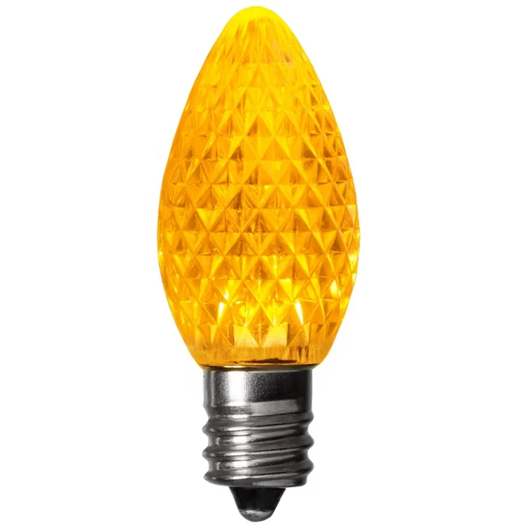 IP65 Rated Water Resistant Yellow C7 LED Light Bulb Replacement Christmas Lamps