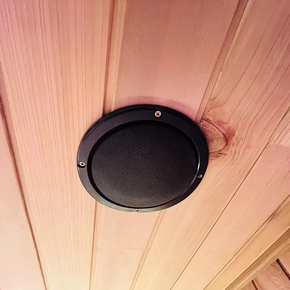 Sauna Factory Direct outdoor mini cube glass sauna with WIFI speaker and Bluetooth controller