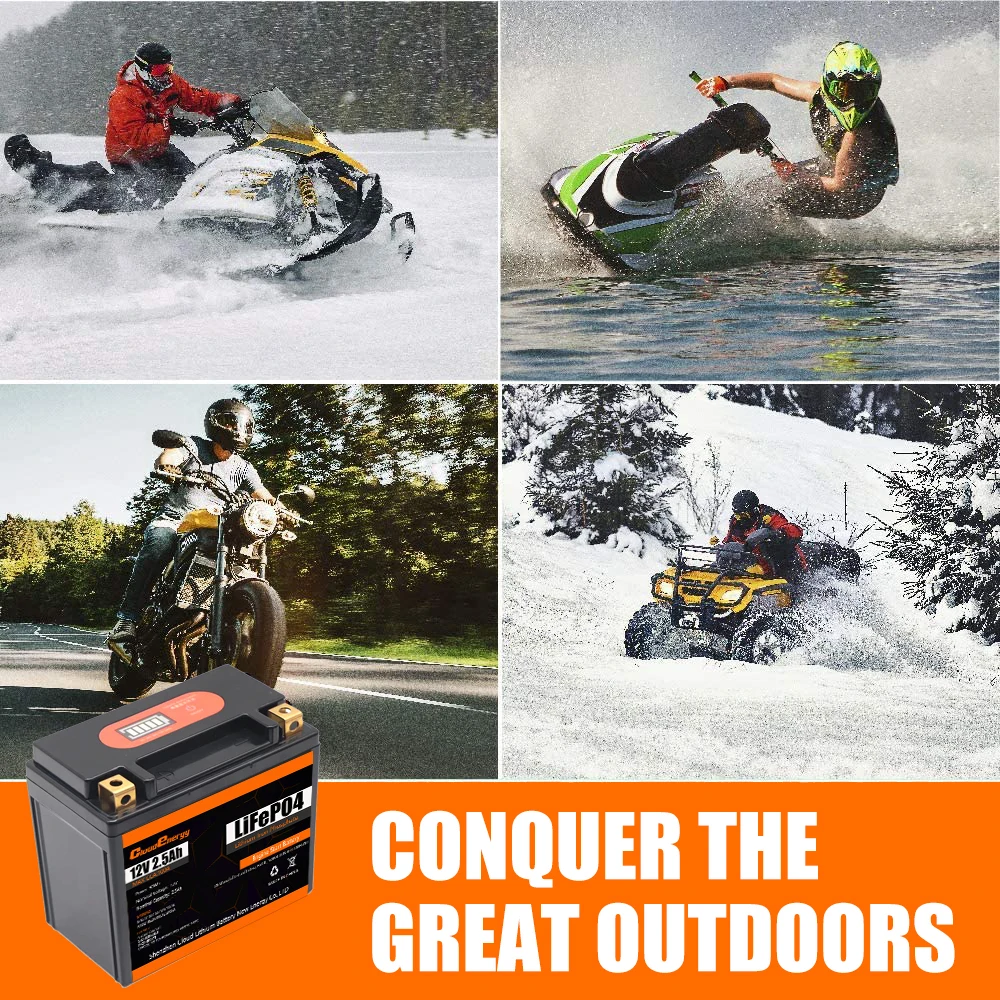 12.8v 2.5Ah Motorcycle Lithium Battery Flashlight Ebike 12V Battery Engine start motorcycle starting battery