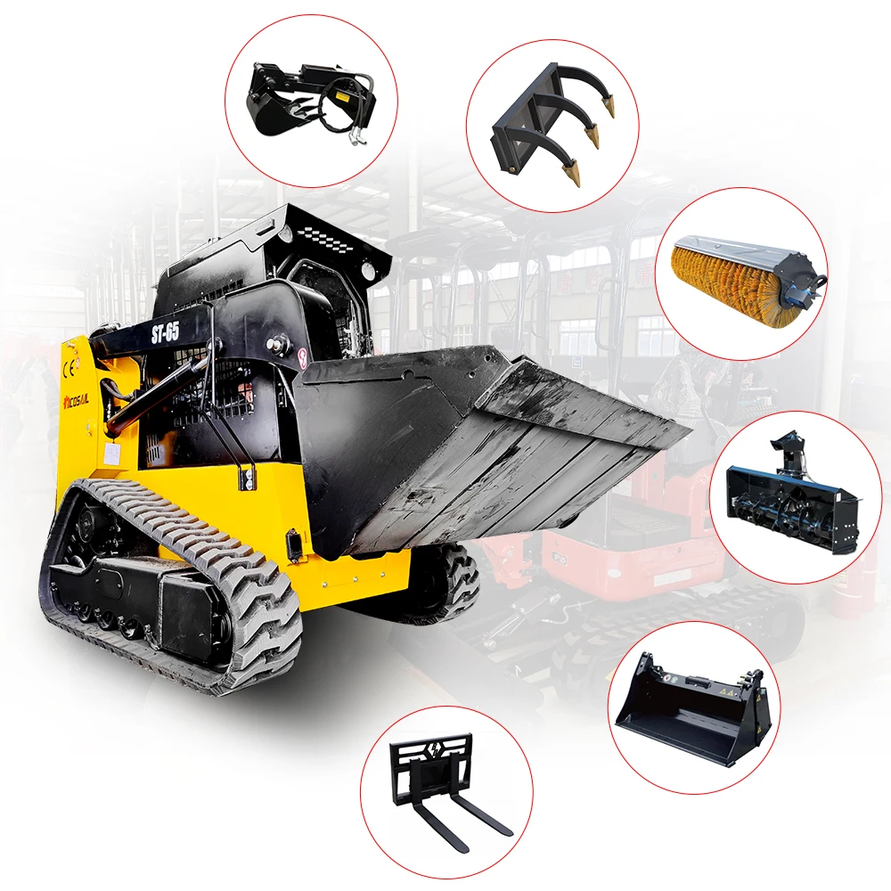Multifunctional Wheel Hydraulic Mini Loader 1 Ton 2 Ton 3 Ton Loader Small Front End Articulated Mini Wheel Skid Steer
