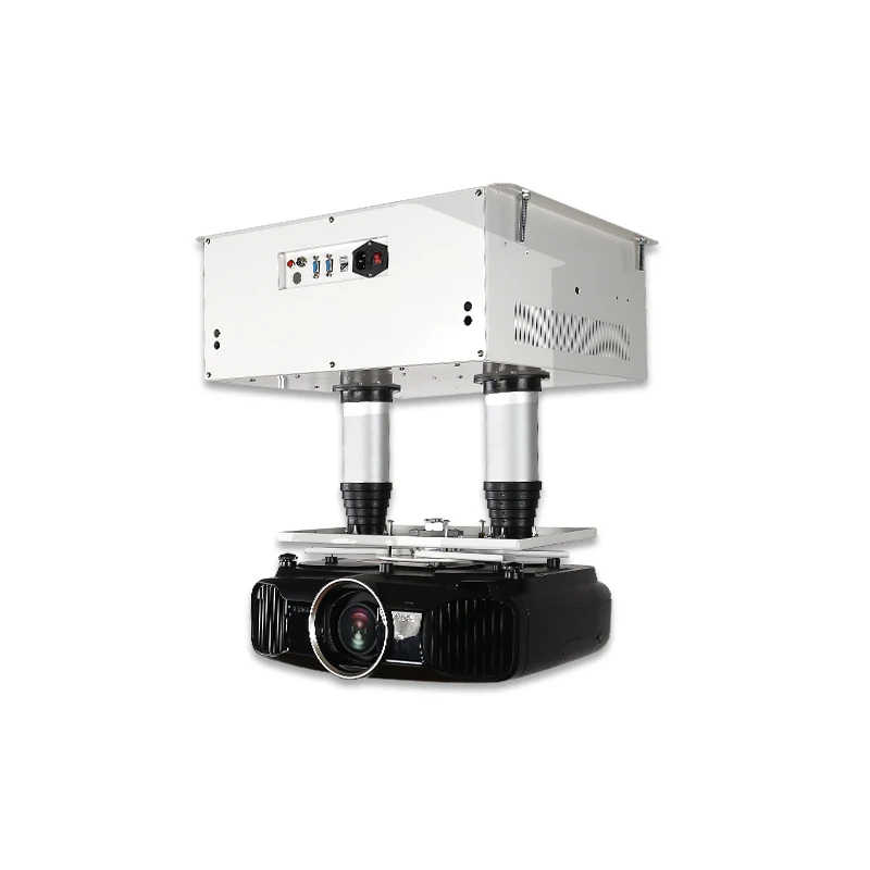 Customized Telescoping Height Adjustable Movable ceiling motorized double pole projector lift for Conference System