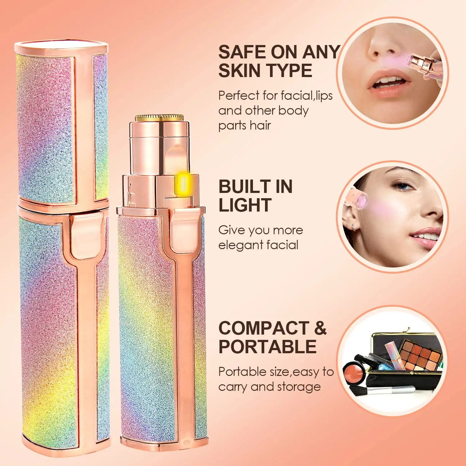 2021 Electric 2 in 1 Painless Eye Brow Epilator Eyebrow Trimmer Mini Shaver Razors Women depilator Portable Facial Hair Remover