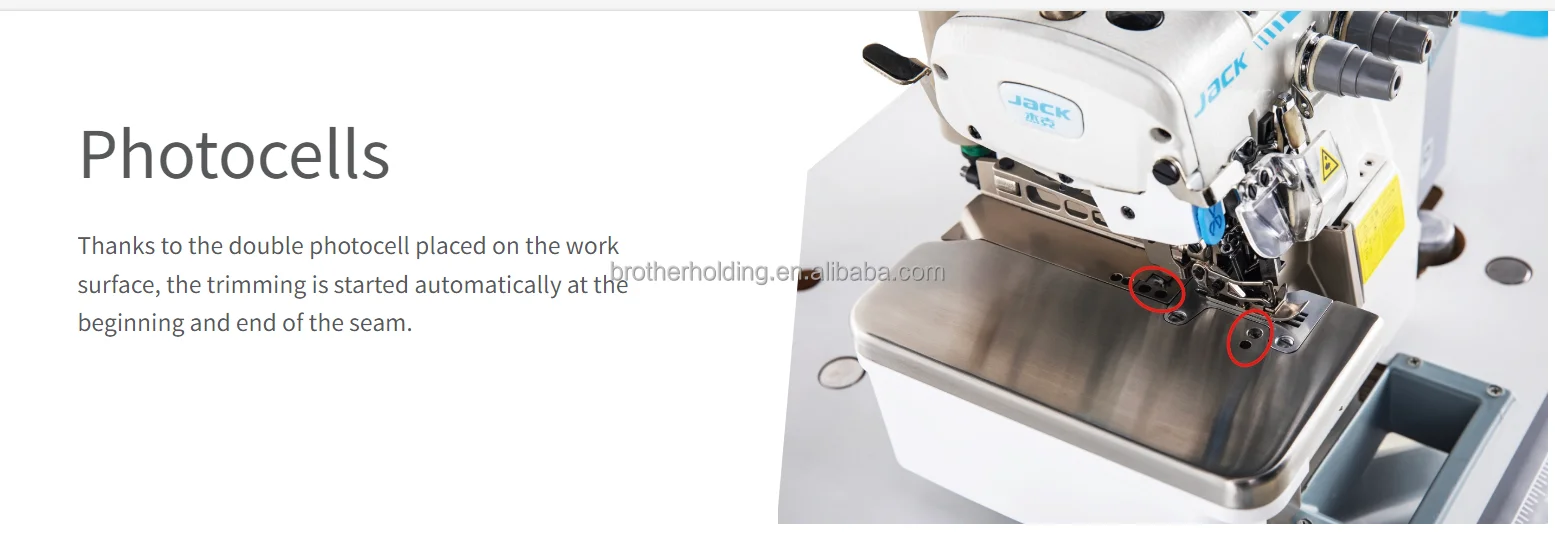 New JACK C2 Overlock With Automatic Chaincutter High Speed Overlock Sewing Machine