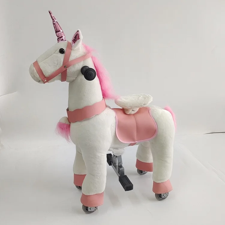 Mechanical Ride Walking Toy Animal Riding Horse On Toy Animal Wheels for Kids and Adults Shopping Mall