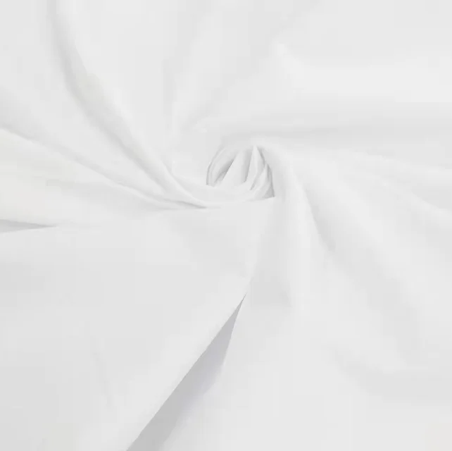 Hotel Plain White 200TC Poly Cotton Fabric for Bed Sheet and Pillow Tickings Case Gsm Technics Style Packing Pattern Color Yarn
