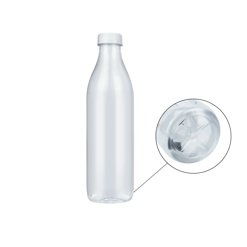 Empty Clear 1 lt Plastic Milk Bottle 200ml 250ml 500ml 1 liter Bottle Biodegradable Disposable PLA Plastic Bottles