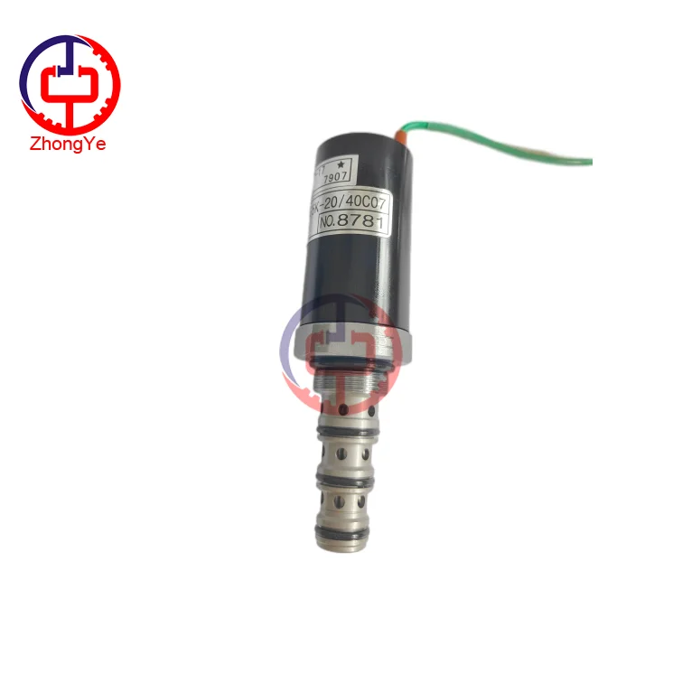 Excavator Hydraulic Main Pump Parts Solenoid Valve Model KDRDE5K-20 P/N-40C07-109-T Fit For R215-7 R225-7 R305-7