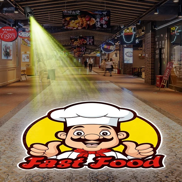 Custom 120w Outdoor Waterproof Gobo Projector Light 14000 Lumen Logo Floor Projector 60w 100w High Brightness Super Clear