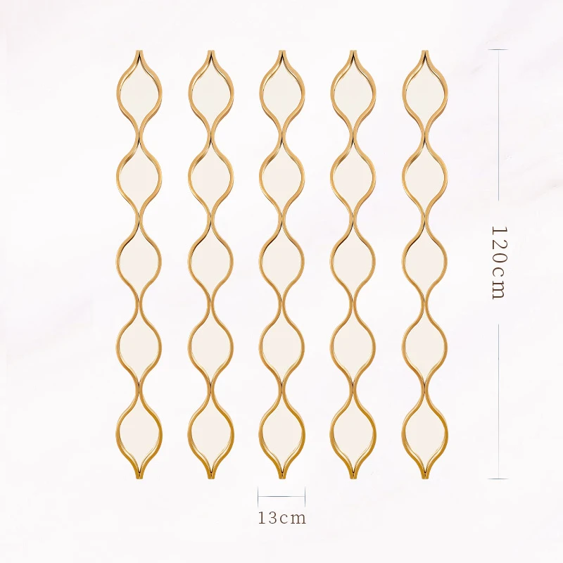 Wholesale Creative Teardrop Combinations Wrought Iron Wall Mirror Interior European Water drop Wall Hanging