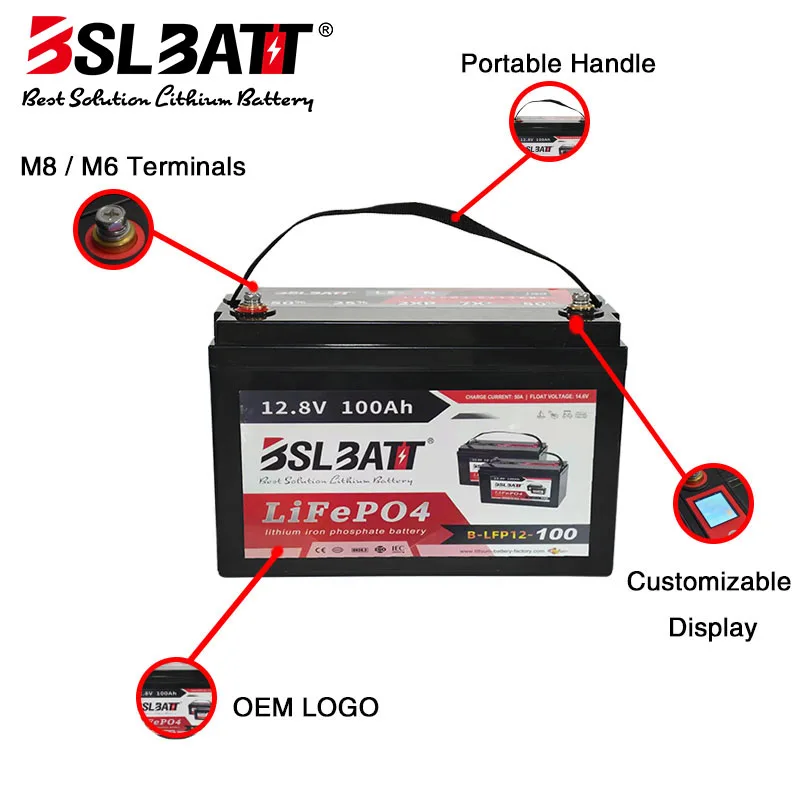 BSLBATT Charger cheap 60ah lithium ion battery price 200ah lithium cost performance 20ah 12v 100ah lifepo4 battery