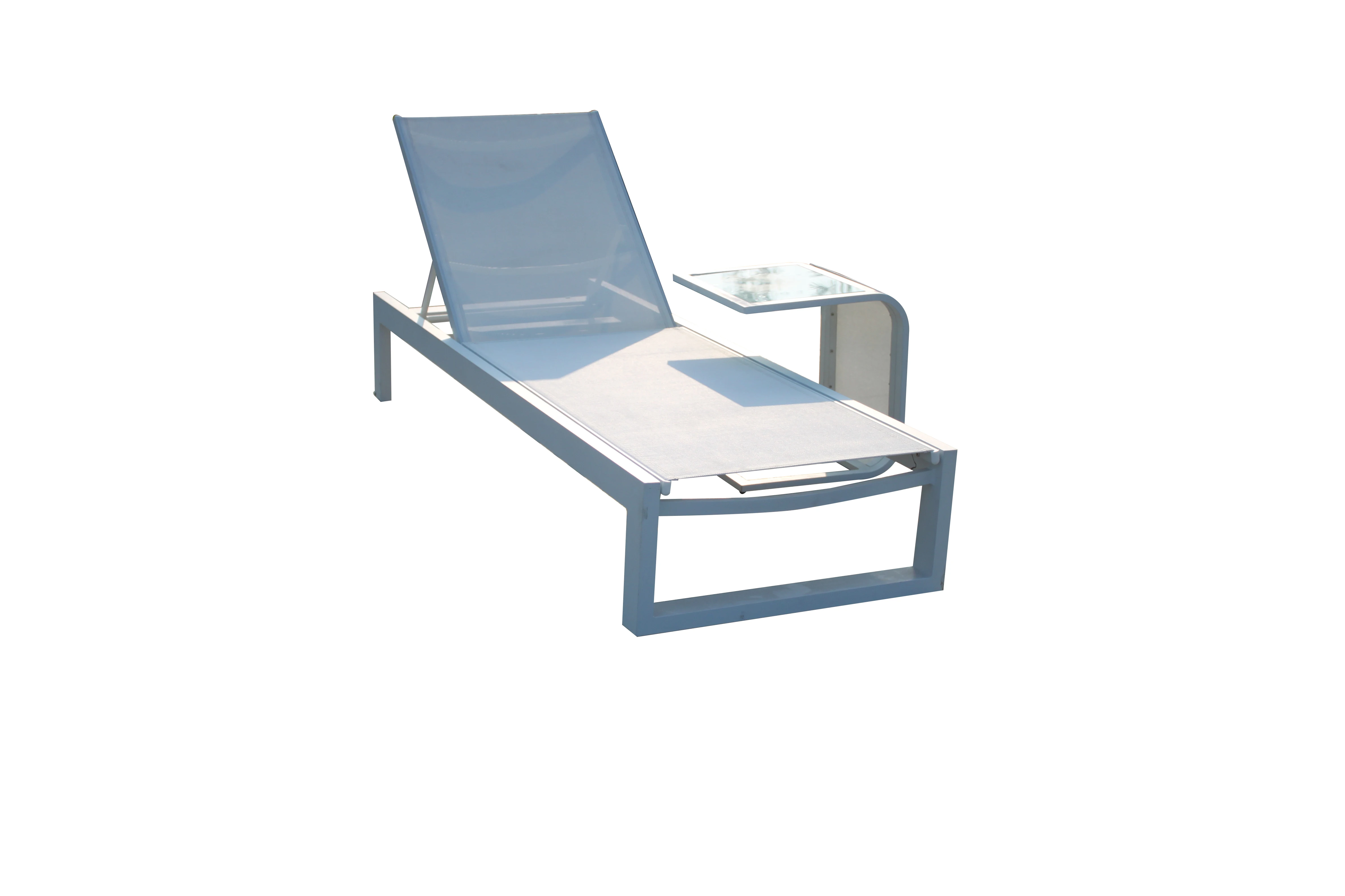 Textilene + Aluminum Colorful OEM Foshan Sun Bed Garden Lounge