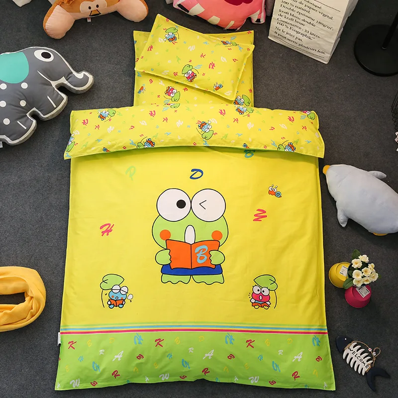 Luxury honeybee cartoon design Egyptian cotton kids duvet cover bed sheet set