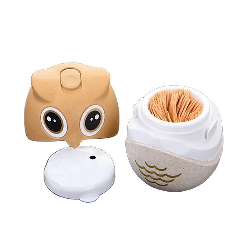 Мультяшная креативная коробка для зубочисток из пшеничной соломы