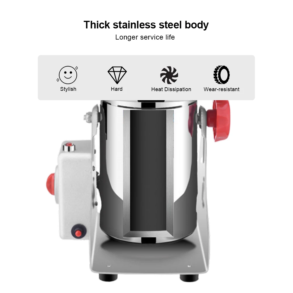 Customize Commercial Household Mill 800G/2000G Herb Coffee Bean Grinder Medicine Powder Crusher Food Grinding Spice Grains