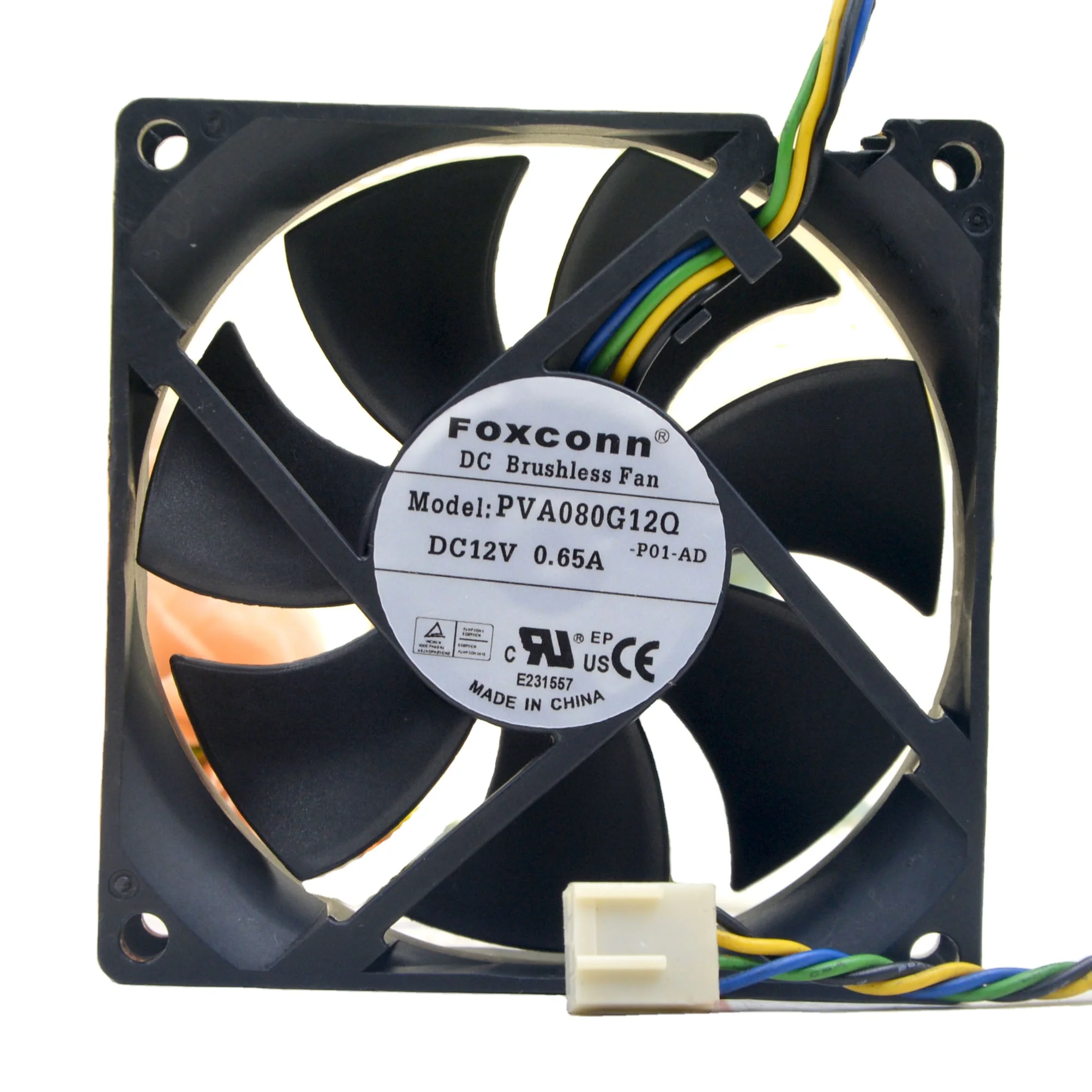 Foxcoon 24v 48v Dc12v 0.65a 7.8W  Ec Ac 80x80x25mm 8cm 8025 4 Pin Pwm Large Air Volume Cpu Centrifugal Pva080g12q Cooling Fan
