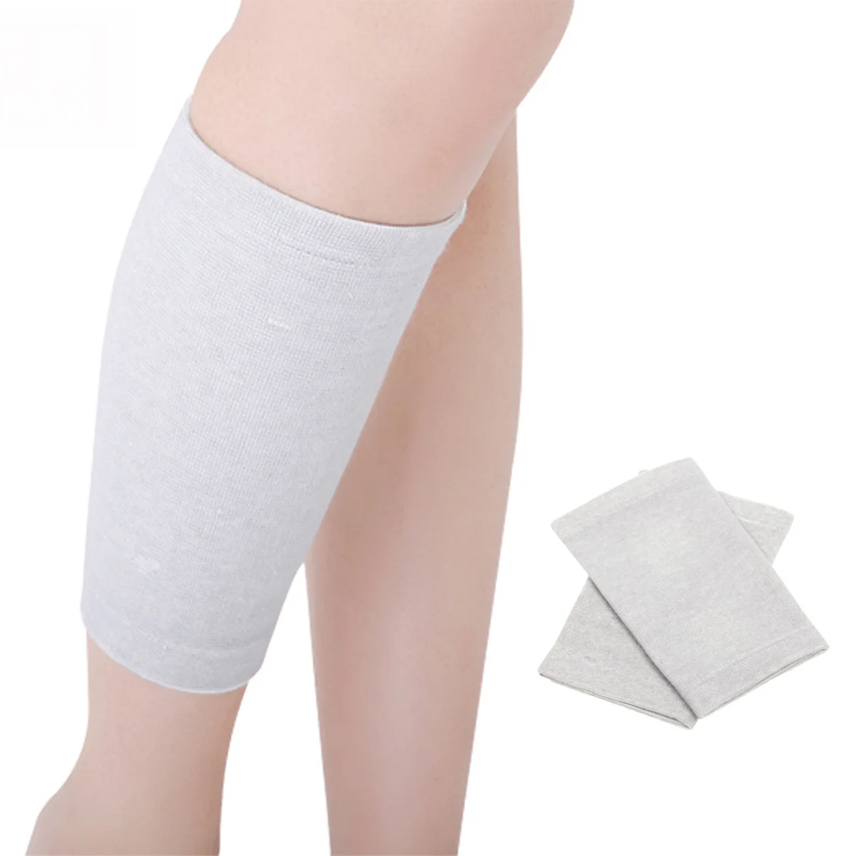 Unisex Neoprene Sports Knee Pad High Elastic Bamboo Fiber Running Football Basketball Badminton Warm Breathable Calf Protection