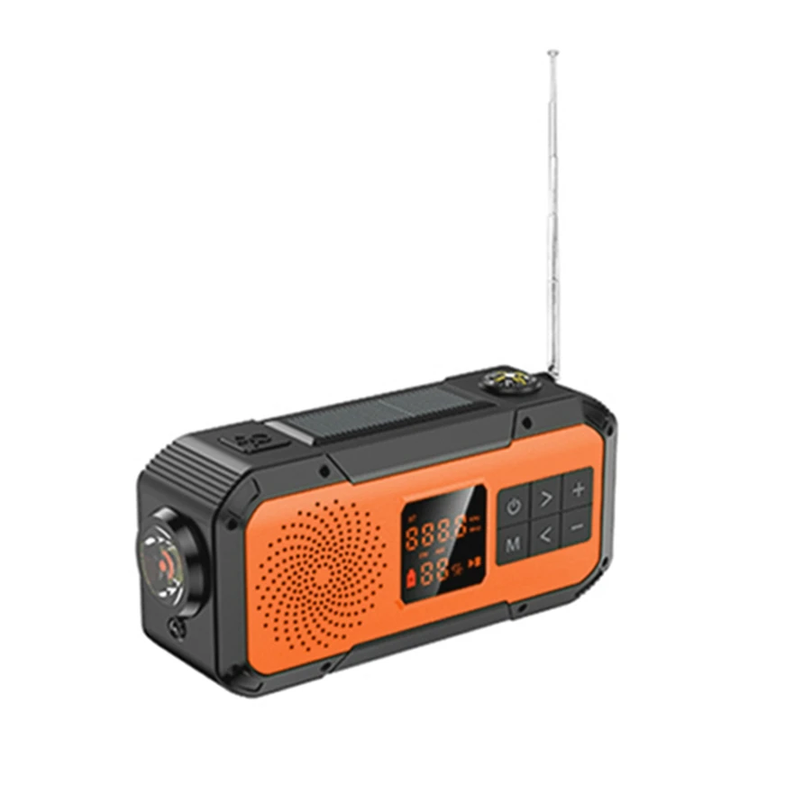 Am/Fm Wb/Радио BT колонки рация многофункциональная большой экран Солнечная для передачи экстренных погодных