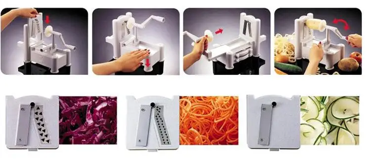 As seen on TV spiral slicer /vegetable spiralizer/spiral vegetable slicer