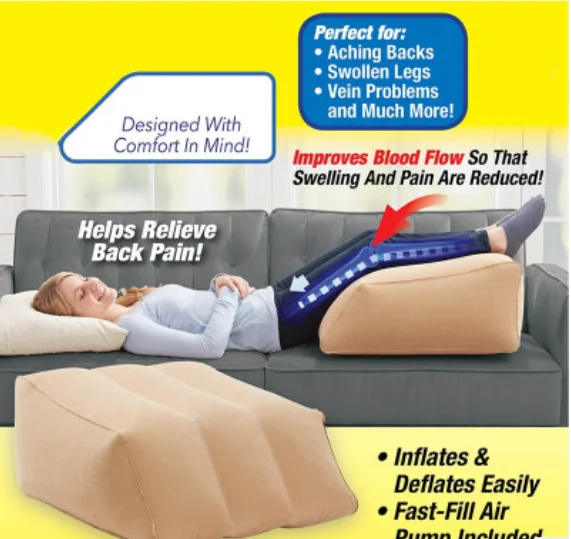 
Cappuccino Medical Disable Inflatable Leg Ramp Elevation Bed Wedge Pillow 